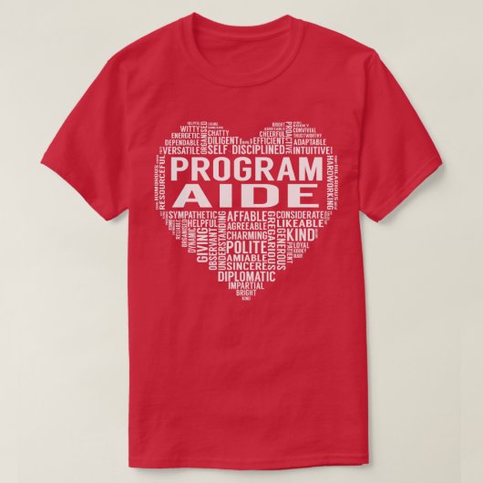T-shirt Coeur de l'aide au programme (Design devant)