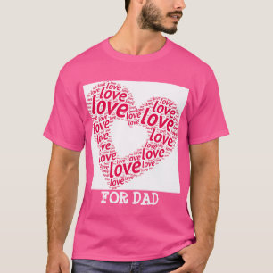 T-shirt Coeur de l'amour Typographie