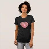 T-shirt COEUR DE LAMPE CUPIDE, Rouge Rose (Devant entier)
