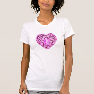 T-shirt COEUR DE LAMPE CUPIDE, Violet rose