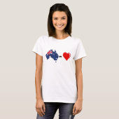 T-shirt coeur de l'australie (Devant entier)