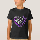 T-shirt Coeur de libellule Soyez gentil Violet Surdose de (Devant)