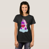 T-shirt Coeur de licorne (Devant entier)