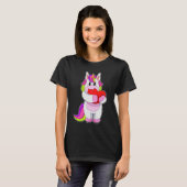 T-shirt Coeur de licorne (Devant entier)