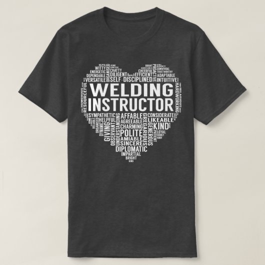 T-shirt Coeur de l'instructeur de soudure (Design devant)