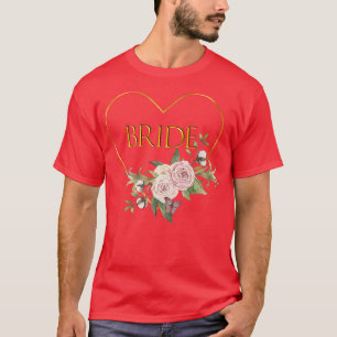 T-shirt Coeur de mariée et fête de la mariée Rose