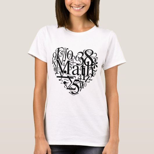 T-shirt Coeur de maths (Devant)