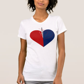 T-shirt Coeur de mode