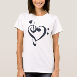 T-shirt Coeur de musique Coeur de basse basse basse Cléme