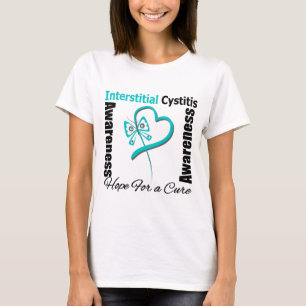 T-shirt Coeur de papillon - cystite interstitielle