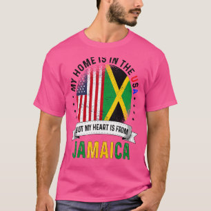 T-shirt Cœur de patriote jamaïcain américain originaire de