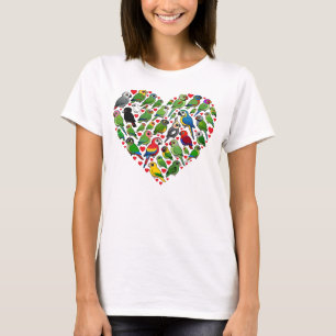 T-shirt Coeur de perroquet