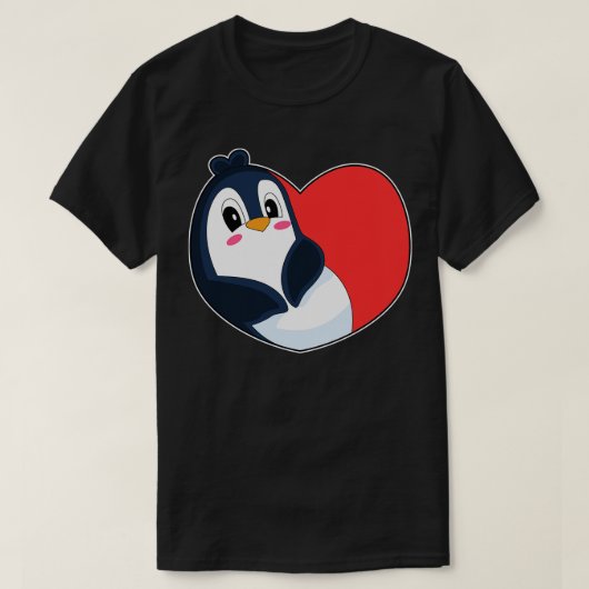 T-shirt Coeur de pingouin (Design devant)