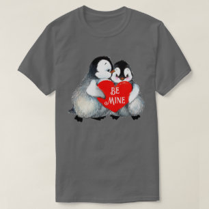 T-shirt Coeur de pingouin Personnaliser Coeur de coeur de 
