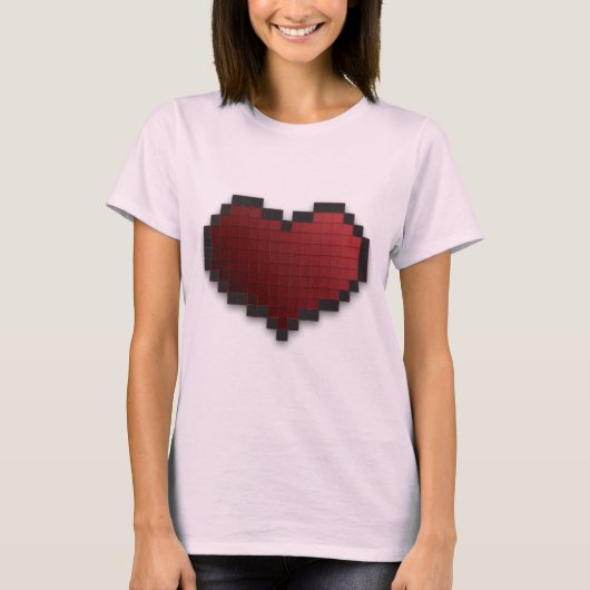 T-shirt Coeur de pixel (Devant)