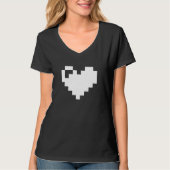 T-shirt Coeur de pixel 8 bits (Devant)