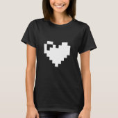 T-shirt Coeur de pixel 8 bits (Devant)