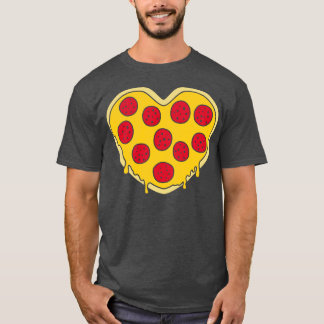 T-shirt Coeur de pizza