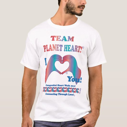 T-shirt Coeur de planète d'équipe pour la promenade (Devant)