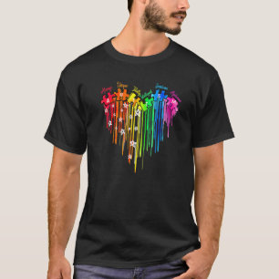 T-shirt Cœur de puzzle de sensibilisation à l'autisme Amou