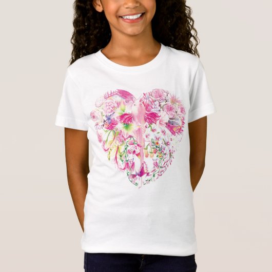 T-Shirt Coeur de rougissement d'Axolotl (Devant)