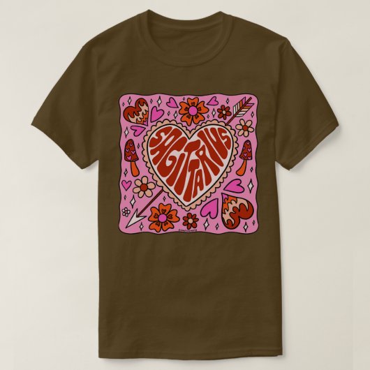 T-shirt Coeur de Sagittarius (Design devant)