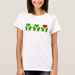T-shirt Coeur de shamrock