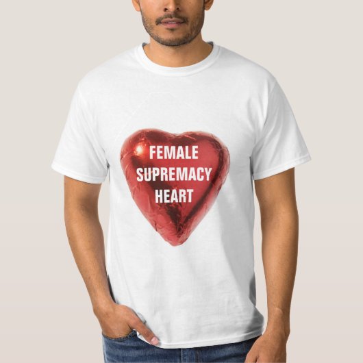 T-SHIRT COEUR DE SUPRÉMATIE FÉMININE (Devant)