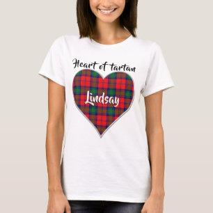 T-shirt Cœur de tartan Clan Lindsay Plaid