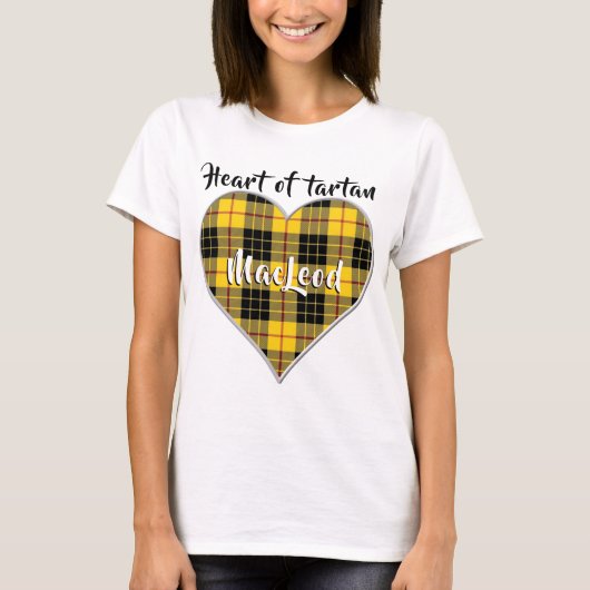 T-shirt Coeur de Tartan Clan MacLeod de Lewis Plaid (Devant)