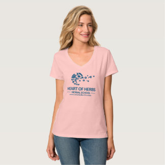 T-shirt Coeur de V-Cou de fines herbes d'école d'herbes