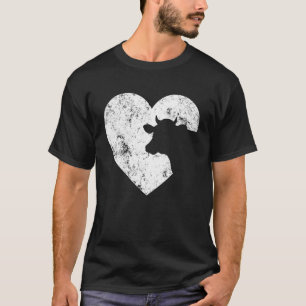 T-shirt Coeur De Vache Pour Une Fille Qui Aime Les Vaches 