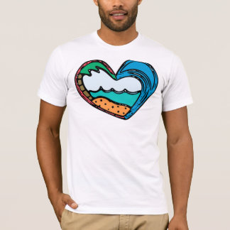 T-shirt Coeur de vague