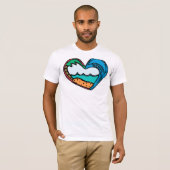 T-shirt Coeur de vague (Devant entier)