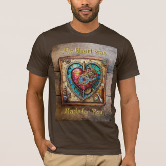 T-shirt Cœur de vitrail tournesol Série Steampunk