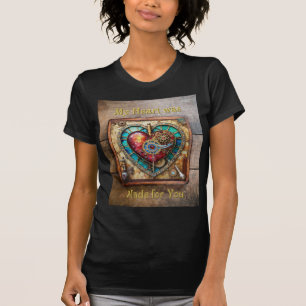 T-shirt Cœur de vitrail tournesol Série Steampunk