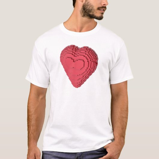 T-shirt Coeur de Voxel (Devant)