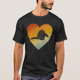 T-shirt Coeur déprimé Style rétro Hommes Femmes Pangolins