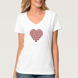 T-shirt Coeur des feuilles d'érable rouge du CANAD
