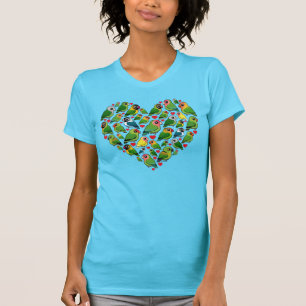 T-shirt Coeur des perruches