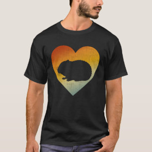 T-shirt Coeur détendu Style Rétro Hommes Femmes Hamster