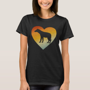 T-shirt Coeur détendu Style Rétro Hommes Femmes Hyena