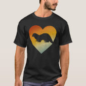 T-shirt Coeur détendu Style Rétro Hommes Femmes Otter (Devant)