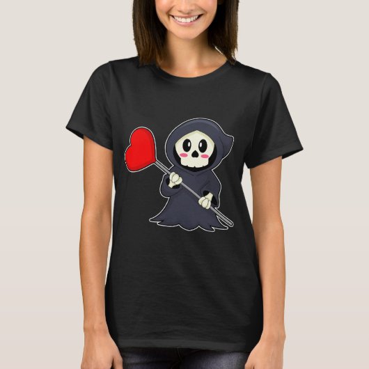 T-shirt Coeur d'Halloween Reaper (Devant)