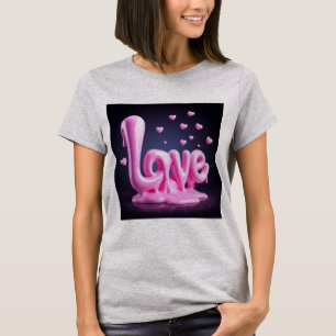 T-shirt Coeur d'iridescente 3D