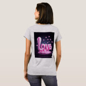 T-shirt Coeur d'iridescente 3D (Dos entier)