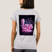 T-shirt Coeur d'iridescente 3D (Dos)