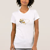T-shirt Coeur d'or et papillons Bella+Canvas Slim Fit T (Devant)