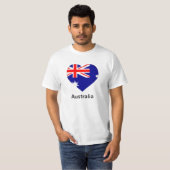 T-shirt Coeur - Drapeau Australie (Devant entier)