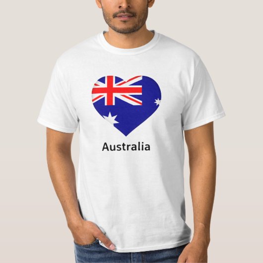 T-shirt Coeur - Drapeau Australie (Devant)